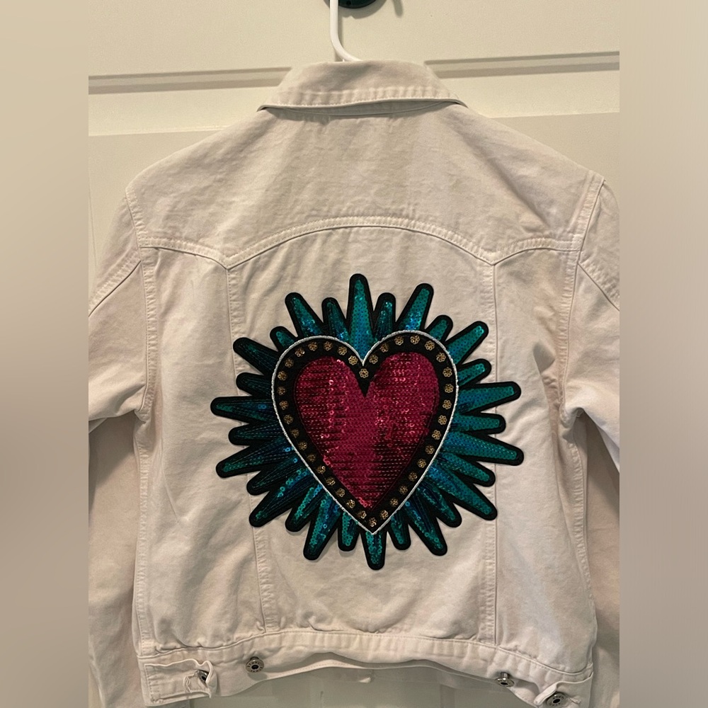 ETHYL Vintage Denim White Jacket - Branded. Blinged.
